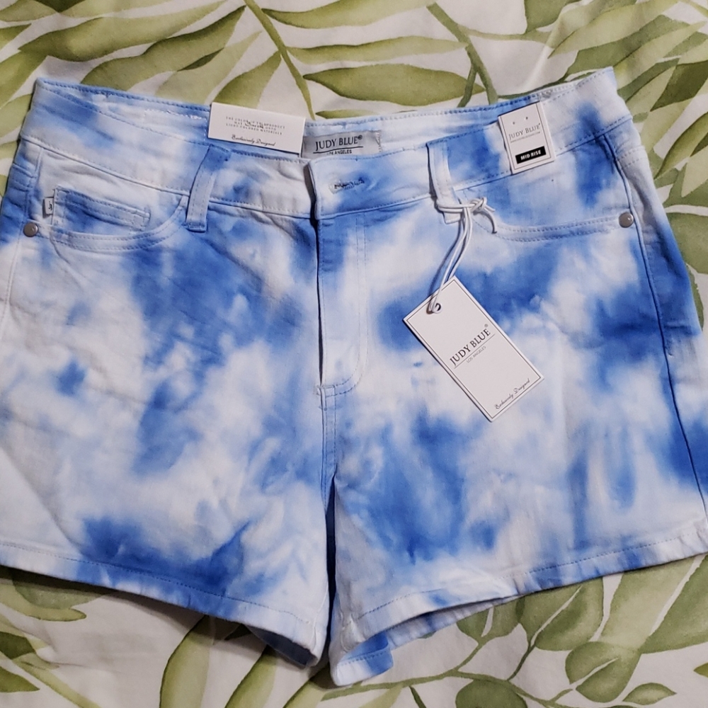 Judy Blue tie dye denim shorts